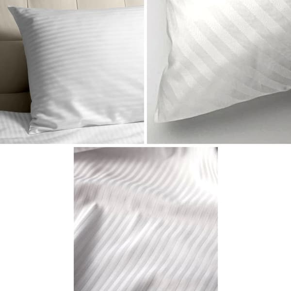 Hotellbäddset damast 160x200 mikrofiber vit