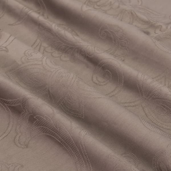 Sengetøj bomuld satin jacquard SADRA 160x200 JACQUARD beige subtile blomster