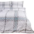 Pikkukuva 2 / 3: Puuvillaiset vuodevaatteet 160x200 COTTONLOVE valkoinen harmaa ruutu