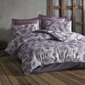 Pikkukuva 1 / 2: Puuvillaiset vuodevaatteet SPOTY PURPLE 160x200 COTTONLOVE JACQUARD violetti geometrinen kuvio