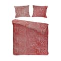 Pikkukuva 2 / 2: Puuvillaiset vuodevaatteet MARBLE TERRA 220x200 COTTONLOVE JACQUARD punainen aaltokuvio