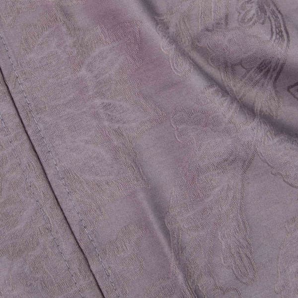 Bomull satin jacquard sängkläder ARVEN 220x200 JACQUARD lila blommig prydnad