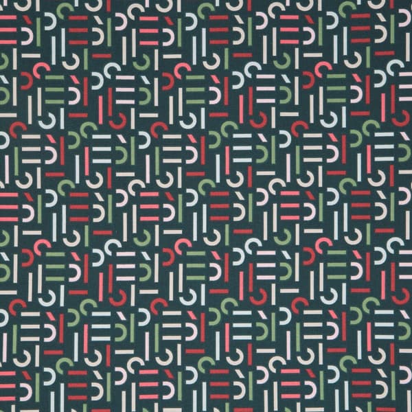 Puuvillaiset vuodevaatteet ESPRIT 200x220 Eurofirany pullo vihreä geometrinen heitto