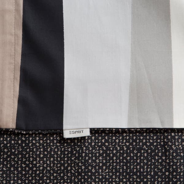 Satin sängkläder ESPRIT 200x220 Eurofirany beige bruna ränder