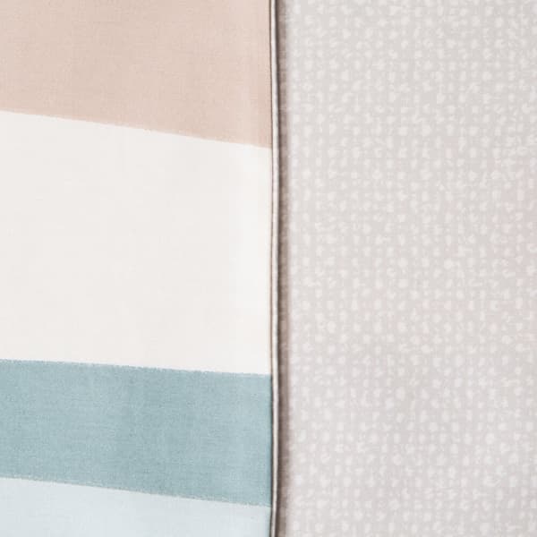 Satiiniset vuodevaatteet ESPRIT 200x220 Eurofirany mintun beige pinkki raidat