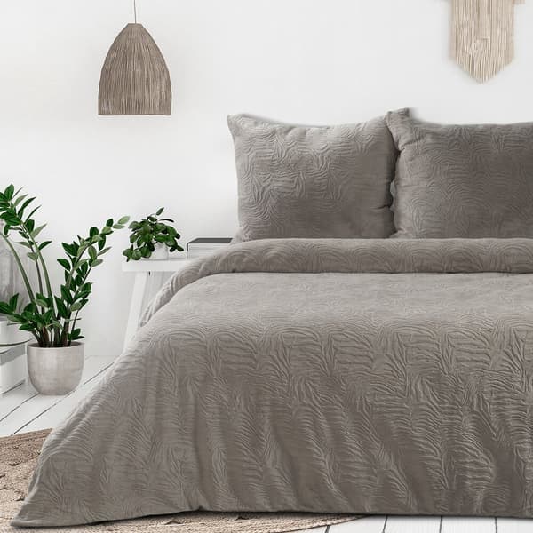 Velvet vuodevaatteet 160x200 Eurofirany beige kohokuvioitu talvivärähtely