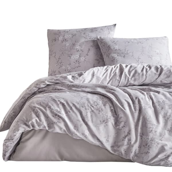 Bomuld satin sengetøj EXCLUSIVE SILVA 200x220 Darymex grå beige kviste