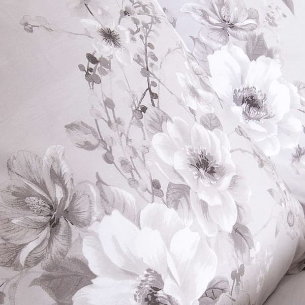 Bomull satin sängkläder EXKLUSIV PAREDES 160x200 Darymex beige grå blommor