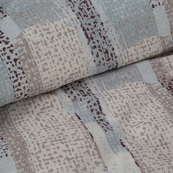 Sengesæt ALLISON 200x220 Design91 beige blå grå geometrisk akvarel