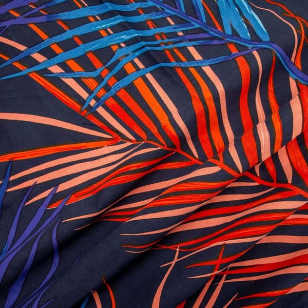 Sängkläder i bomull satin SATYNLOVE 180x200 Darymex palmer marinblå röd