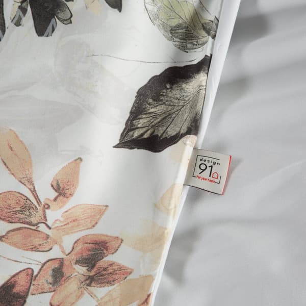 ARINA 140x200 Sängställ Design91 Vit krämfärgad pastell botaniskt tryck