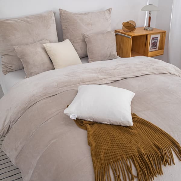 Mikrofibersängkläder TEDDY Mysig 160x200 beige