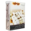 Pikkukuva 4 / 5: Flanellivuodevaatteet KRATA 200x220 beige valkoinen ruskea ruutu