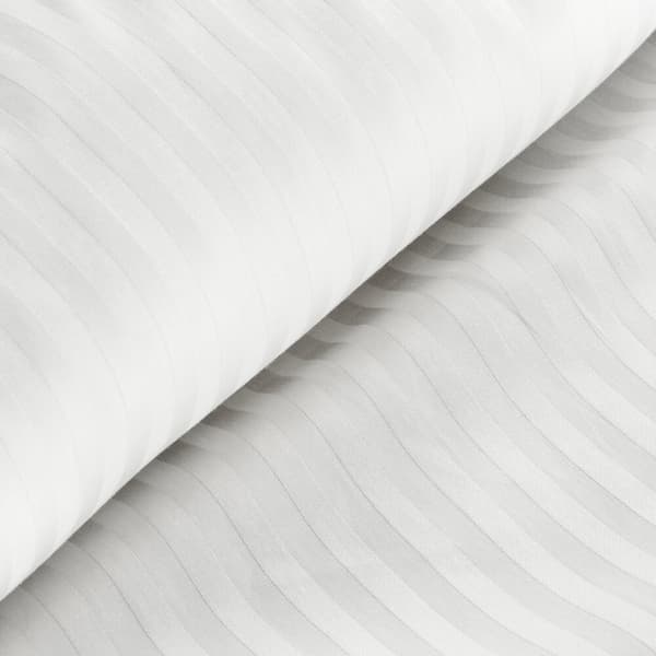 Satin sengetøj VERA 140x200 Eurofirany hvidstribet