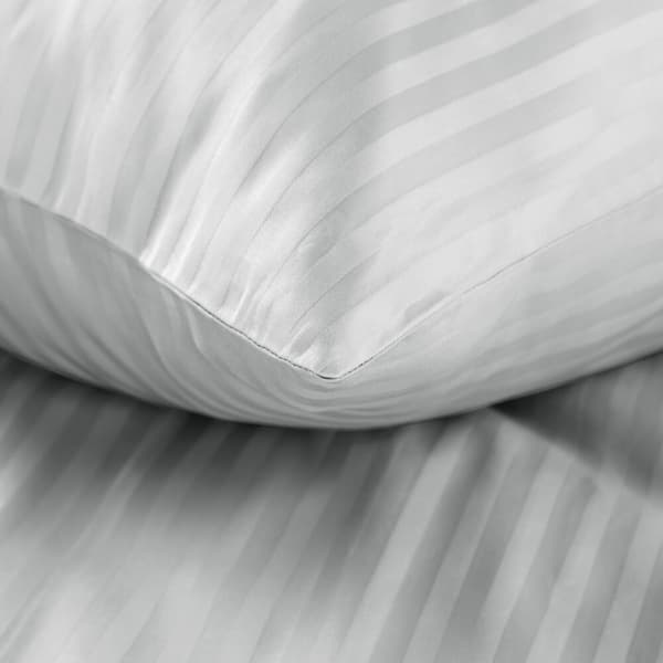 Satin sängkläder VERA 140x200 Eurofirany silver randig