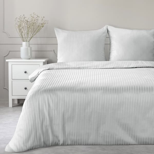 Satin sängkläder VERA 140x200 Eurofirany silver randig