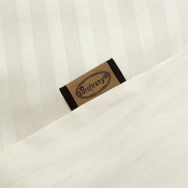 Satin sengetøj VERA 200x220 Eurofirany creme stribet