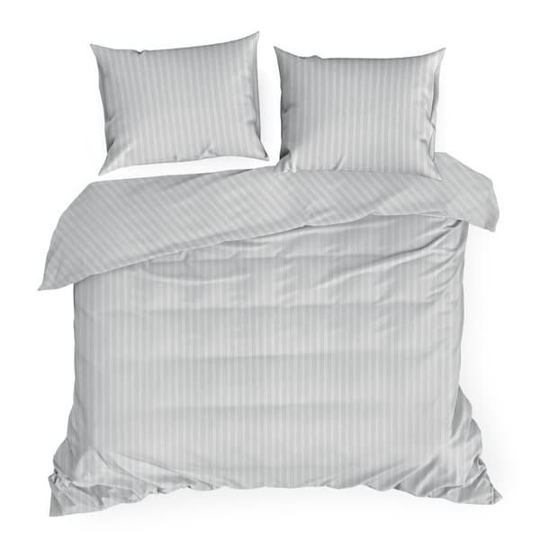 Satin sengetøj VERA 200x220 Eurofirany sølvstribet