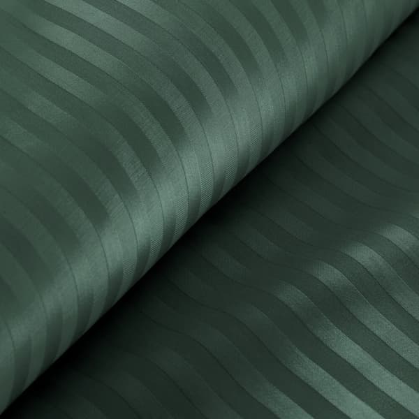 Satin sängkläder VERA 160x200 Eurofirany mörkgrön randig