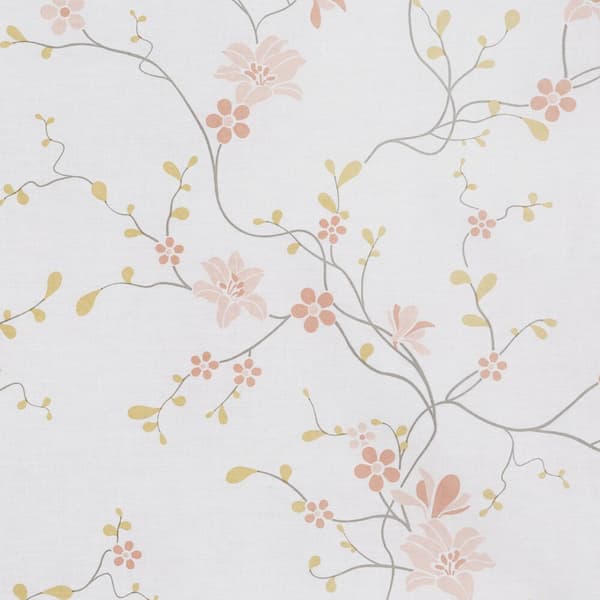 Bomuld sengetøj SONIA 200x220 Eurofirany hvid lys pink subtile pastel kviste