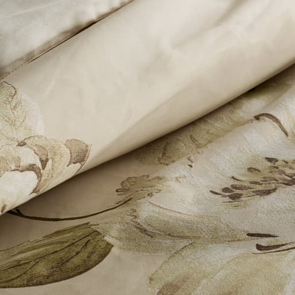 Satin sängkläder VÅR 160x200 Eurofirany beige pionblommor