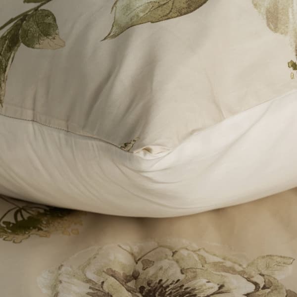 Satin sängkläder VÅR 160x200 Eurofirany beige pionblommor
