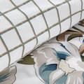 Pikkukuva 3 / 6: Satiiniset vuodevaatteet KEVÄT 140x200 Eurofirany valkoinen beige sininen kukkaruutu