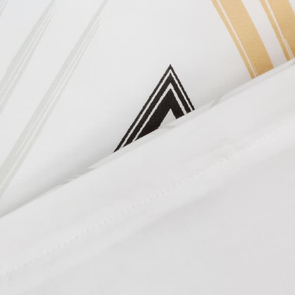 Satiiniset vuodevaatteet SPRING 220x200 Eurofirany valkoinen harmaa beige geometrinen kuvio
