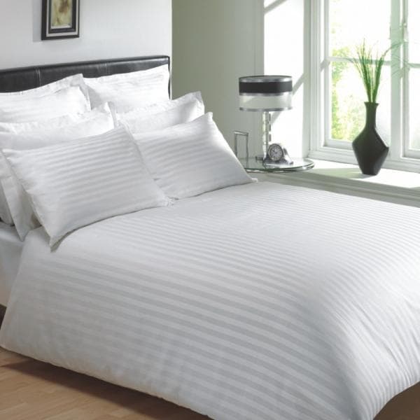 hvidt hotel dynebetræk 160x200 damask 5mm (overlap)