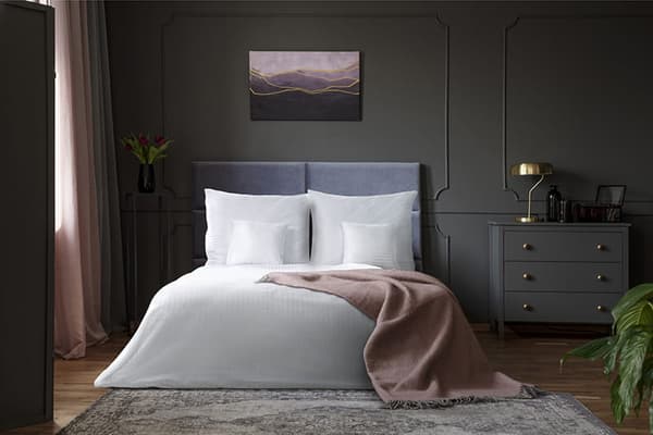 hvidt hotel dynebetræk 160x200 damask 5mm (overlap)