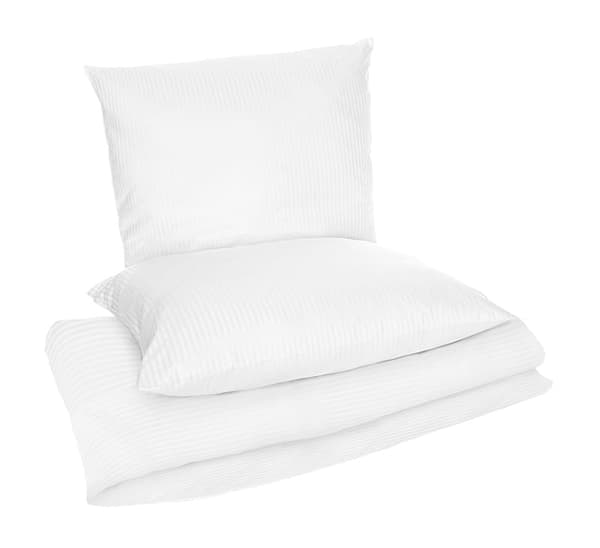 hvidt hotel dynebetræk 160x200 damask 5mm (lynlås)