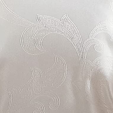Satin sengetøj broderet 160x200 eksklusiv hvid paisley AT011