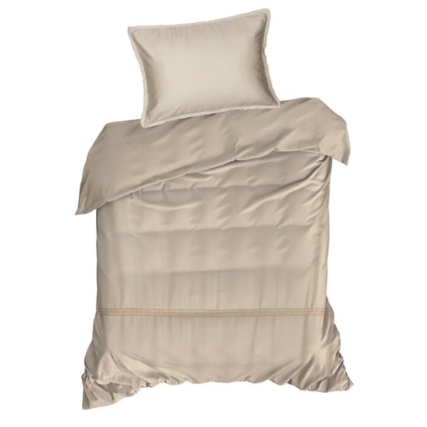 Satiini vuodevaatteet 160x200 RETRO Eurofirany beige pitsillä pakattuna laatikkoon