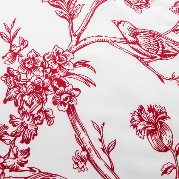 Bomuld satin sengetøj ROSE BLANC 160x200 hvide lyserøde prikker blomster