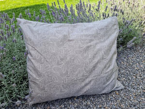 Satin sängkläder 160x200 beige svart paisley ornament