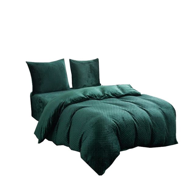 BubbleCozy fleecevuodevaatteet 160x200 veluurivihreä kuplia