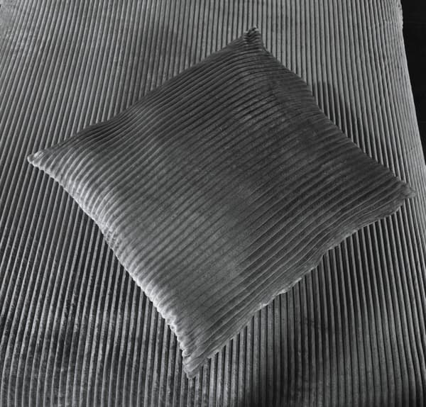 Polar fleece sängkläder TEDDY 200x220 velour grafit ränder