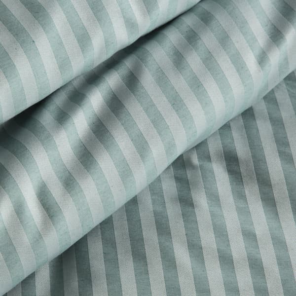 Jacquard damask sengetøj 160x200 Eurofirany mint med lodrette striber