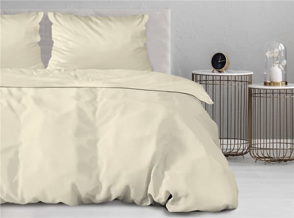 Satin sengesæt 160x200 Greno ensfarvet ecru