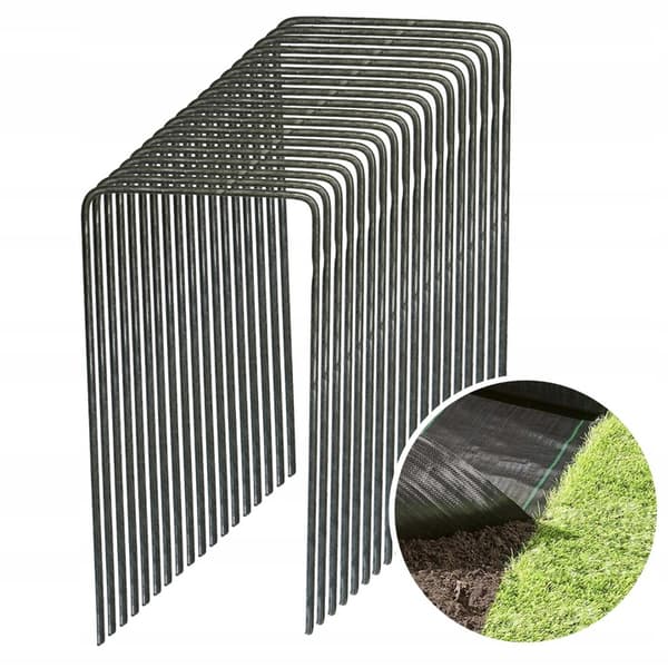 RUSTFRIT STÅL STILLE TIL AGRO-TEKSTILER AGRO-TEKSTILER ANKRINGSSTILLE 100 STK.