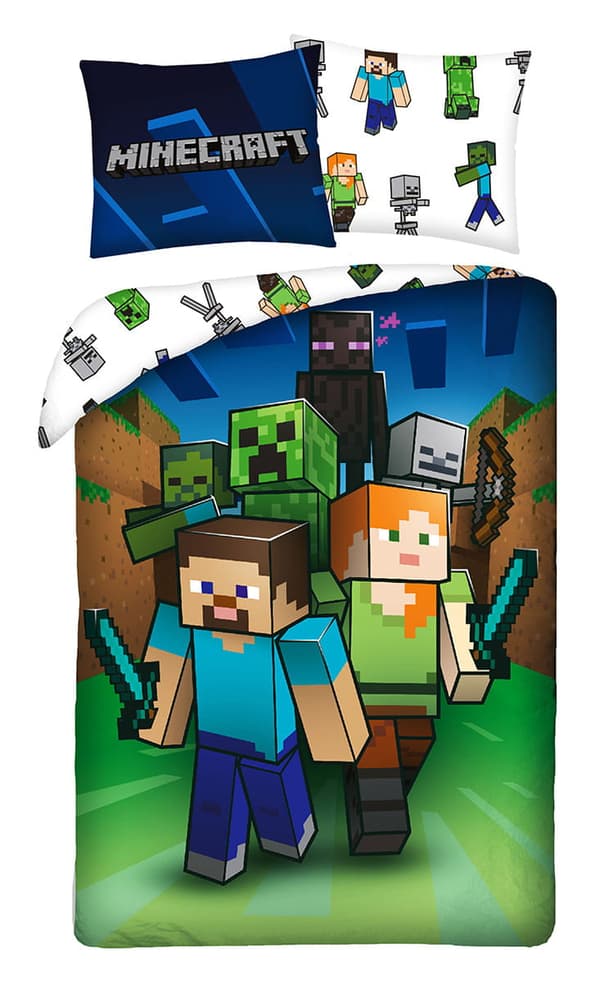 Bomullssängkläder MINECRAFT 160x200