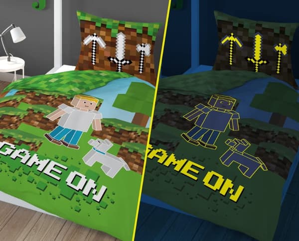 Vuodevaate 140x200 Hohtava pimeässä Minecraft pelifaneille