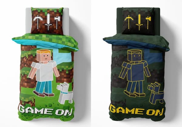 Vuodevaate 140x200 Hohtava pimeässä Minecraft pelifaneille