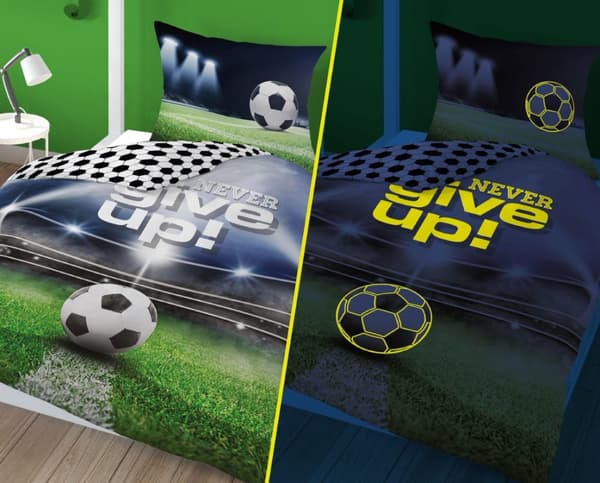 Sängkläder som lyser i mörkret 140x200 Lekplatsfotboll
