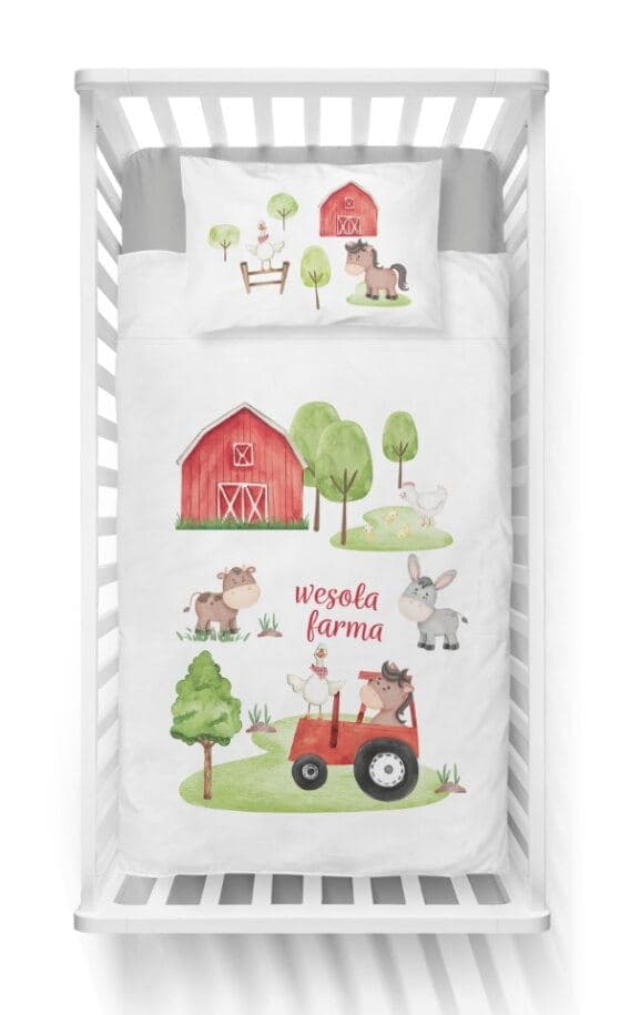 Babysängkläder 100x135 Traktor Farm BOMULL
