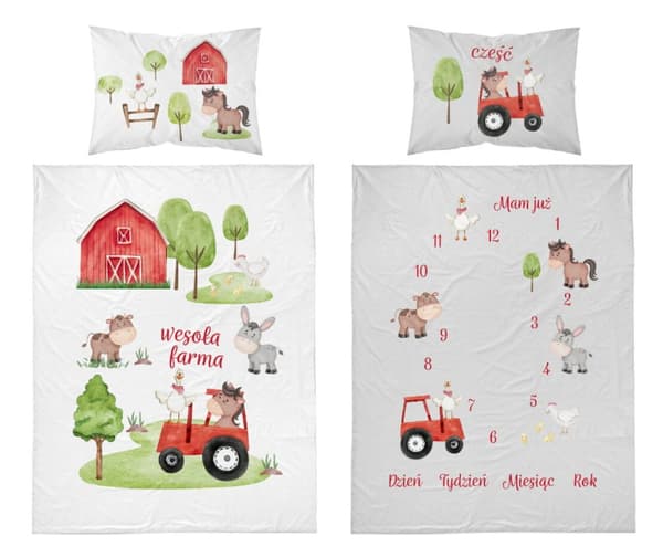 Babysängkläder 100x135 Traktor Farm BOMULL