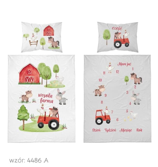 Babysängkläder 100x135 Traktor Farm BOMULL