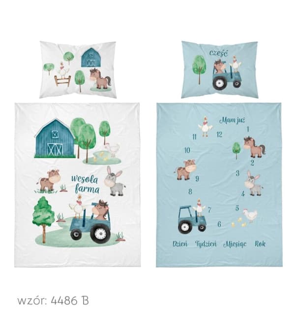 Babysängkläder 100x135 Traktor Farm BOMULL