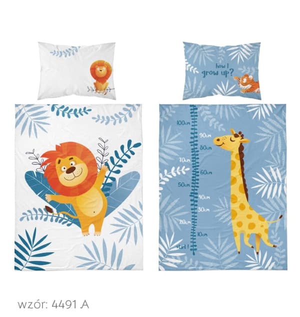 Babysängkläder 90x120 Safari ZOO COTTON