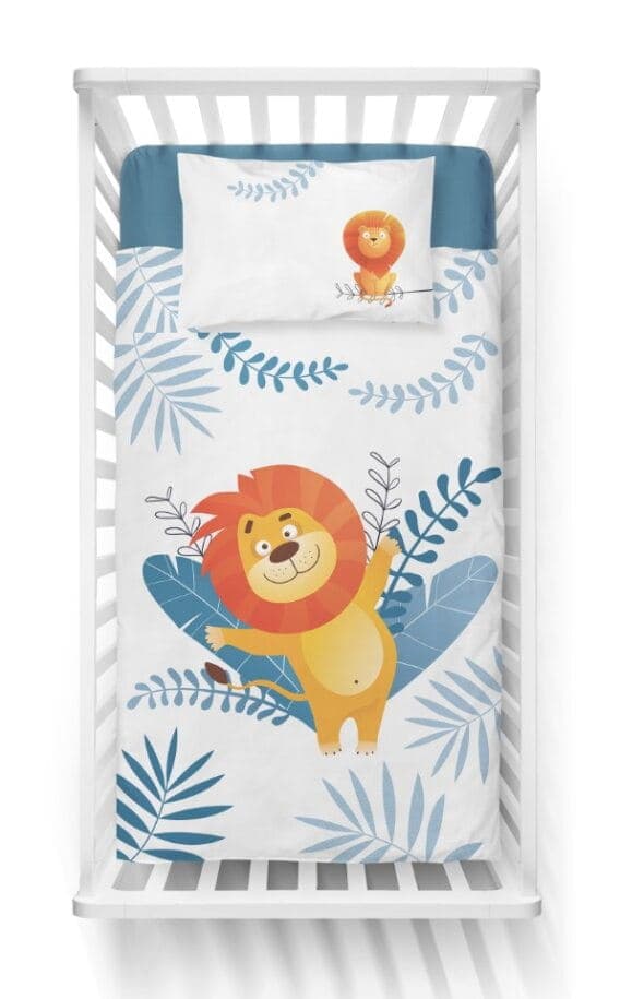 Babysängkläder 90x120 Safari ZOO COTTON